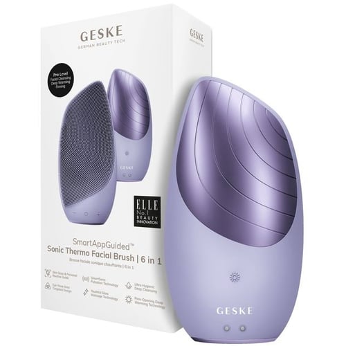 Звукова термощітка для обличчя GESKE Sonic Thermo Facial Brush 6 в 1 Purple (GK000007PL01)