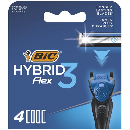 BIC 3 Flex Сменные картриджи для бритья мужские 4 шт.