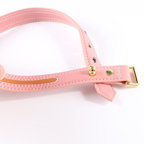 Ошейник с поводком LOCKINK Sevanda Love Heart Butterfly Leather Collar Set - Pink фото 4