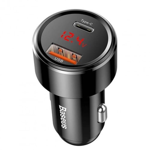 Зарядний пристрій Baseus Car Charger USB + USB-C Magic Series QC 6A 45W Black (CCMLC20C-01)