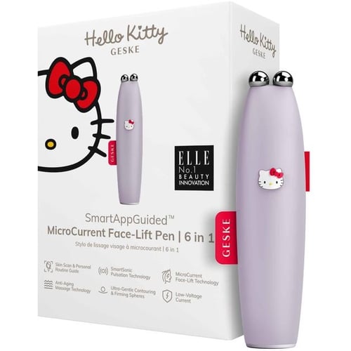 Микротоковая ручка для подтяжки лица GESKE MicroCurrent Face-Lift Pen 6 в 1 by Hello Kitty Purple (HK000014PU01)