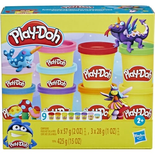 Набір пластиліну Play-Doh Hasbro 9 баночок (F7965 PD HASBRO BRIGHT RAINBOW 9 PACK)