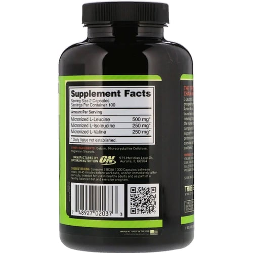 Амінокислота для спорту Optimum Nutrition BCAA 1000 200 Capsules