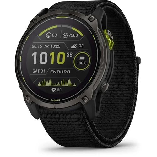 Смарт-часы Garmin Enduro 3 Carbon Gray DLC Titanium with Black UltraFit Nylon Strap (010-02751-01)