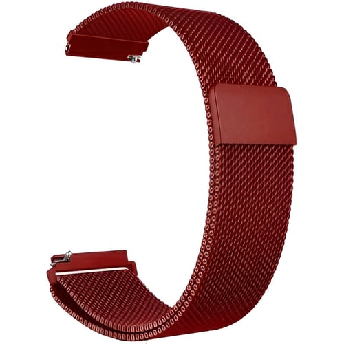 BeCover Milanese Style 22mm Red Wine for Xiaomi iMi KW66/Mi Watch Color/Haylou LS01/Watch S1 Active (707749)