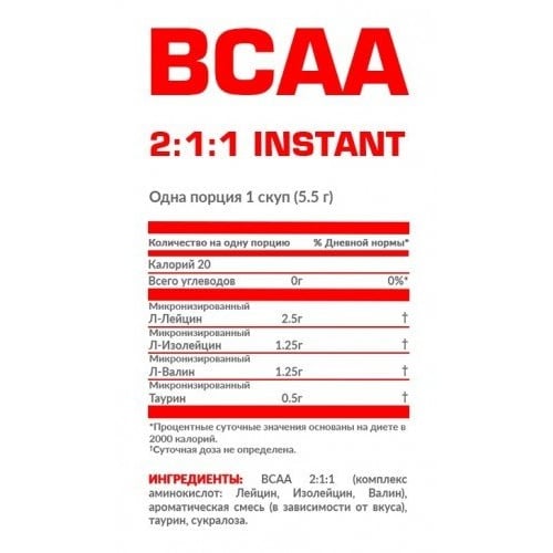 Амінокислота для спорту Nosorog Nutrition BCAA 2:1:1 400 g /72 servings/ Orange