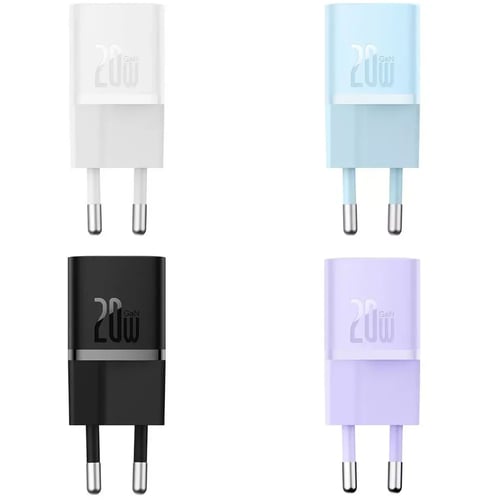 Зарядное устройство Baseus USB-C Wall Charger GaN5 mini 1C 20W White (CCGN050102)