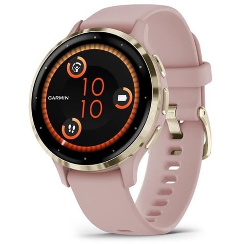 Смарт-годинник Garmin Venu 3S Soft Gold Stainless Steel Bezel with Dust Rose Case and Silicone Band (010-02785-03)