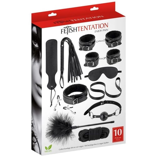 Набор для BDSM Fetish Tentation SM Bondage Box in vegan leather 10pcs: Производитель Fetish Tentation