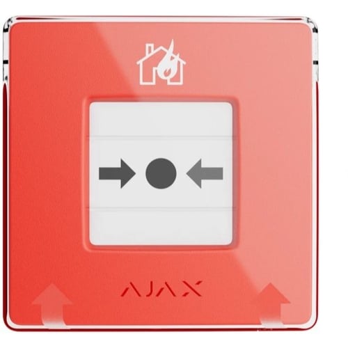 Беспроводная настенная кнопка для активации пожарной тревоги вручную Ajax Manual Call Point Red