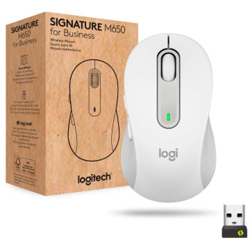 Мишка Logitech Signature M650 L Wireless Mouse for Business Off-White (910-006349)