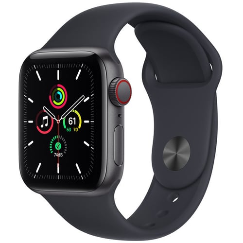 Apple Watch SE 40mm GPS+LTE Space Gray Aluminum Case with Midnight Sport Band (MKQQ3)