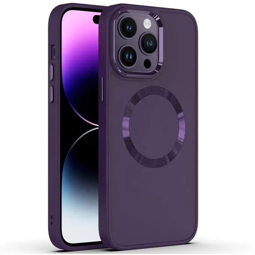 Чехол для iPhone TPU Case Bonbon Metal Style with MagSafe Dark Purple for iPhone 16