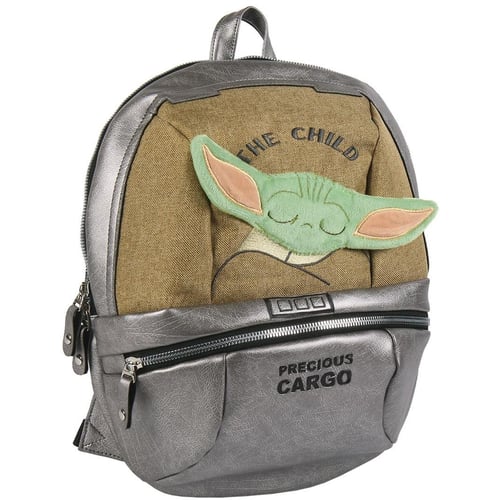 Рюкзак Cerda Mandalorian - The Child Silver Casual Fashion Faux-Leather Backpack