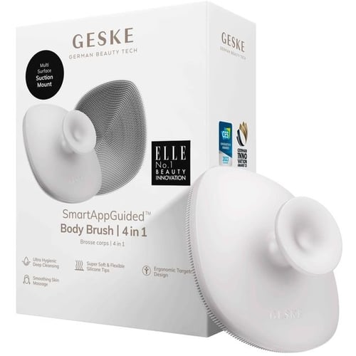 Электрощетка для тела GESKE Body Brush 4 в 1 White (GK000704WH01)