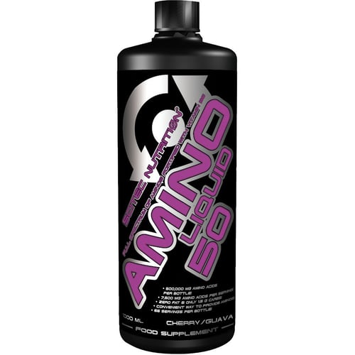 Амінокислота для спорту Scitec Nutrition Amino 50 Liquid 1000 ml /66 servings/ Cherry Guava