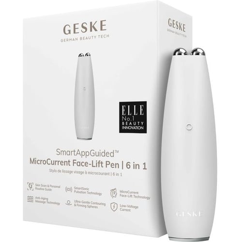 Микротоковая ручка для подтяжки лица GESKE MicroCurrent Face-Lift Pen 6 в 1 White (GK000013WH01)