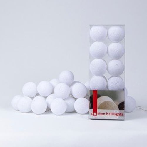 Гирлянда Cotton ball lights на 10 шаров 2,7м, White