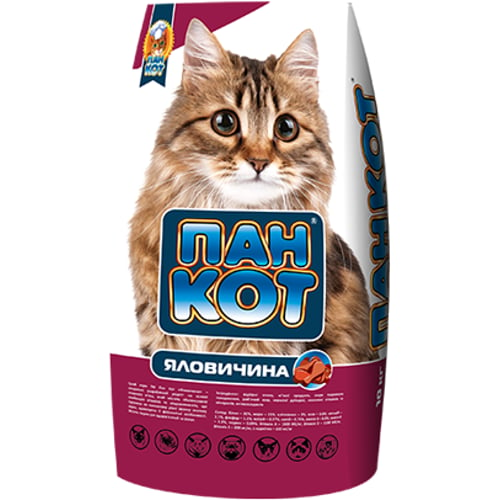 Сухой корм для кошек Пан Кот Говядина 400 г (4820111140374)