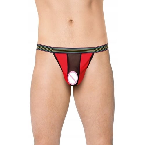 Мужские стринги SoftLine - Mens Thong 4529, OneSize (red)