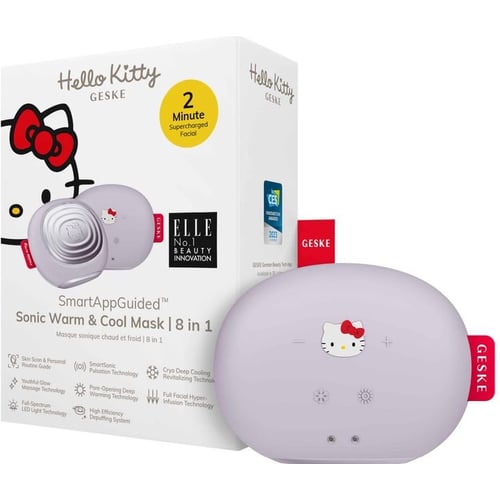 Звукова маска тепло та холод GESKE Sonic Warm & Cool Mask 8 в 1 Hello Kitty Purple (HK000056PU01)