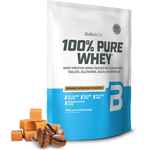 Протеин BioTechUSA 100% Pure Whey 1000 g / 35 servings / Caramel Capuccino