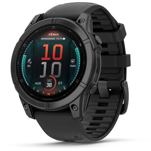 Смарт-часы Garmin Fenix E 47mm Slate Grey Steel with Black Silicone Band (010-03025-01)