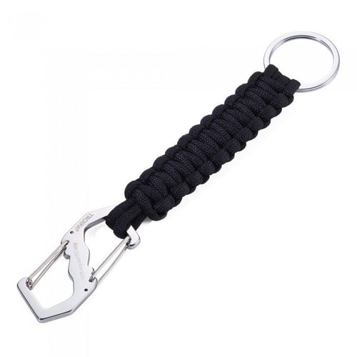 Брелок для ключей Troika Keyring из петли с двойным зажимом (KR20-07/BK)