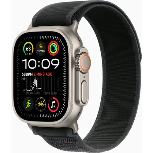 Apple Watch Ultra 2 GPS + Cellular 49mm Natural Titanium Case with Black Trail Loop - M/L UA