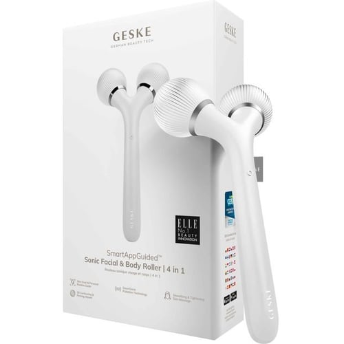 Масажер Звуковий ролик для обличчя та тіла GESKE Sonic Facial & Body Roller 4 в 1 White (GK000041WH01)	