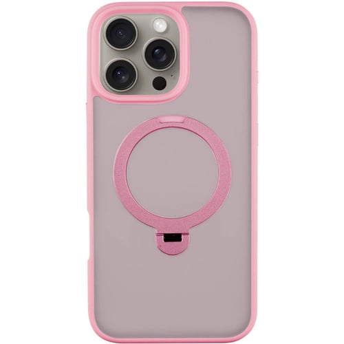 Чехол для iPhone Mobile Case Metal Buttons with MagSafe HQ Ring Pink for iPhone 16 Pro