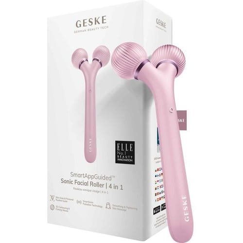 Масажер Звуковий ролик для обличчя GESKE Sonic Facial Roller 4 в 1 Pink (GK000040PK01)						