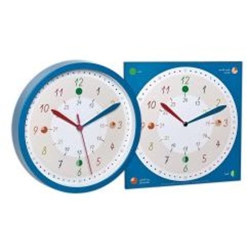 Часы настенные детские с обучающими часами TFA TICK & TACK синий d 308x44 мм (6030580691)