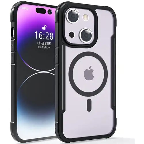 Чохол для iPhone Defense Case with MagSafe Clear/Black для iPhone 15 Pro Max