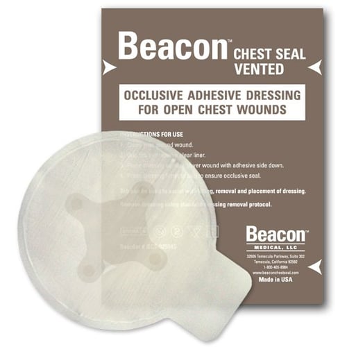Повязка окклюзионная Beacon Chest Seal Vented вентилированная компактная (НФ-00000021)