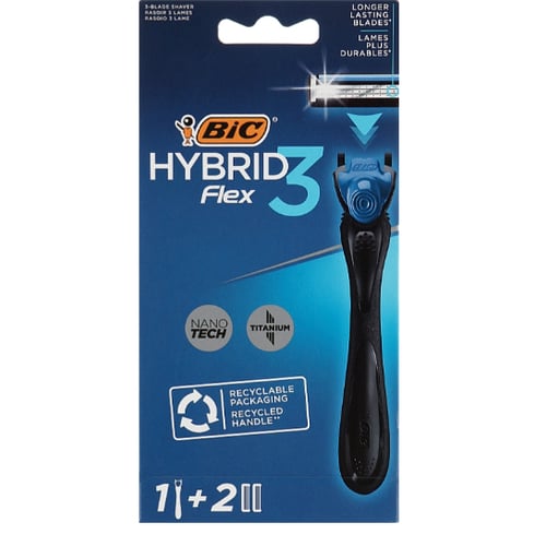 BIC Flex 3 Hybrid Верстат для гоління чоловічий з 2 змінними картриджами