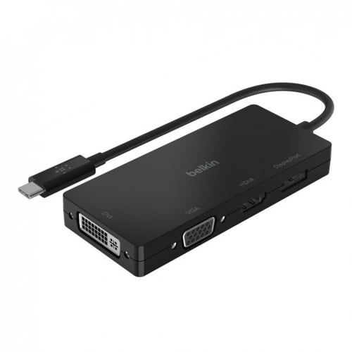 Адаптер Belkin Adapter USB-C to VGA+HDMI+DisplayPort+DVI Black (AVC003BTBK)