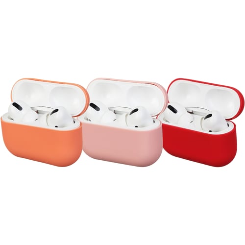 Чехол для наушников ArmorStandart Ultrathin Silicon 3in (Baby Pink, Crimson, Papaya) for Apple AirPods Pro