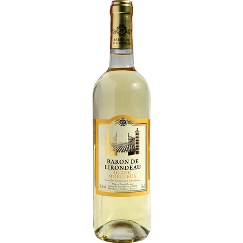 Вино Baron de Lirondeau белое полусладкое Castel 0.75л (PRA3107874906128)