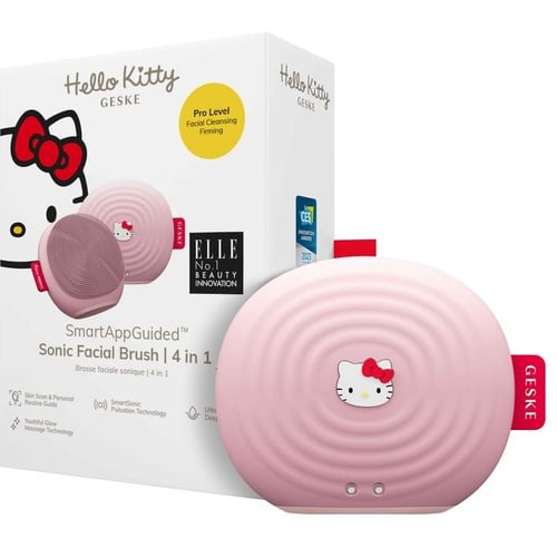 Звуковая щетка для лица GESKE Sonic Facial Brush 4 в 1 Hello Kitty Pink (HK000011PI01)