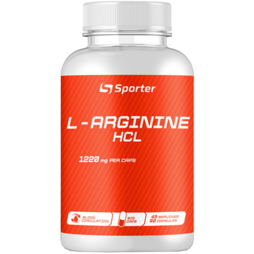 Аминокислота для спорта Sporter L - Arginine HCL 90 caps / 45 servings