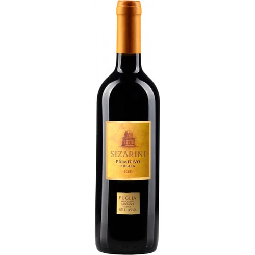 Вино Sizarini Primitivo Puglia IGT красное сухое 0.75 л 14% (8005017103357)