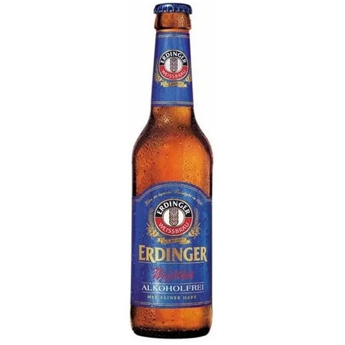 Упаковка пива безалкогольного Erdinger Alkoholfrei, світле фільтроване, 0.5% 0.33л х 12 пляшок (EUR4002103249535)