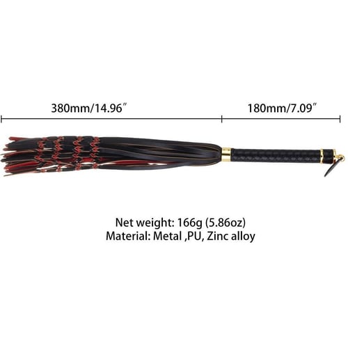 Флоггер LOCKINK Sevanda Red & Black Braided Tail Flogger фото 6