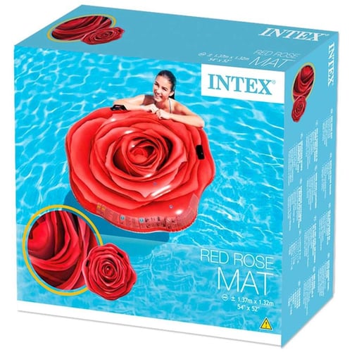 Пляжний надувний матрац - пліт Intex 58783 Роза, 137 х 132 см