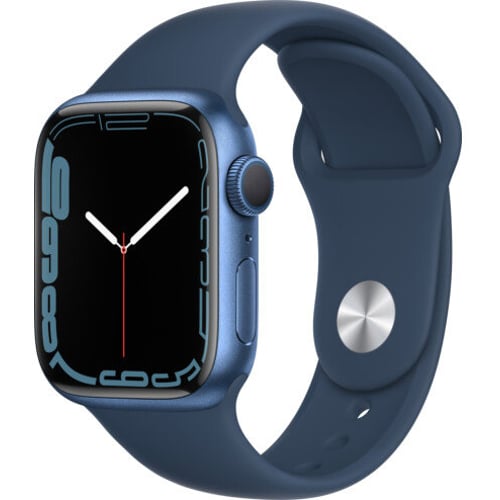 Apple Watch Series 7 41mm GPS+LTE Blue Aluminum Case with Abyss Blue Sport Band (MKHU3)