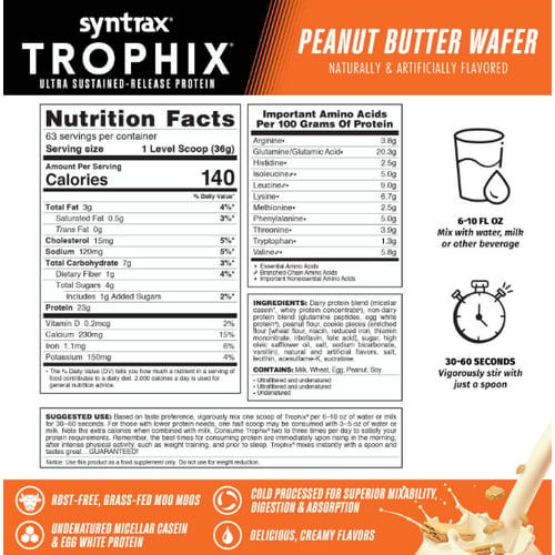 Протеїн Syntrax Trophix 2270 g / 63 servings / Peanut Butter Wafer