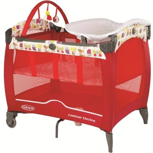 Манеж Graco Contour Electra Garden Friends (червоний) (9D78GAFE)