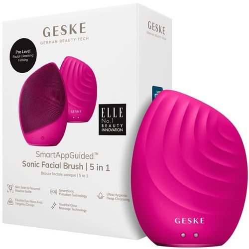 Звуковая щетка для лица GESKE Sonic Facial Brush 5 в 1 Magenta (GK000010MG01)