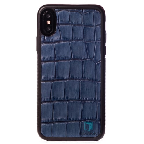 Чохол для iPhone Gmakin Leather Case Blue (GLI07) for iPhone X/iPhone Xs